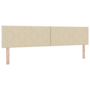 vidaXL T&ecirc;te de lit avec t&ecirc;te de lit Cr&egrave;me 200 cm Cuir synth&eacute;tique