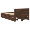 vidaXL Cadre de lit et t&ecirc;te de lit sans matelas ch&ecirc;ne marron 75x190 cm