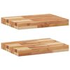 vidaXL &Eacute;tag&egrave;res flottantes 2 pcs 40x30x4 cm acacia massif &agrave; l'huile