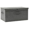 vidaXL Bo&icirc;tes de rangement Tissu intiss&eacute; 2 compartiments Anthracite