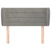vidaXL T&ecirc;te de lit avec oreilles Gris clair 83x23x78/88 cm Velours