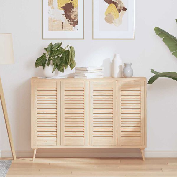 vidaXL Portes d'armoire &agrave; persiennes 4pcs 69x29,5cm bois de pin massif