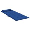 vidaXL Coussins de chaise à dossier haut lot de 2 bleu royal