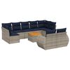 vidaXL Ensemble de canap&eacute; de jardin 10 pcs avec coussins gris r&eacute;sine tress&eacute;e