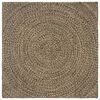 vidaXL Tapis de zone Naturel et noir 120 x 120 cm Jute