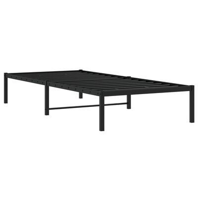 vidaXL Cadre de lit métal sans matelas noir 90x190 cm