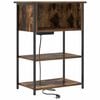 vidaXL Cabinet de chevet Ch&ecirc;ne fum&eacute; 55 x 31 x 76 cm Bois d'ing&eacute;nierie