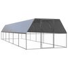 vidaXL Poulailler d'ext&eacute;rieur 3x12x2 m Acier galvanis&eacute;