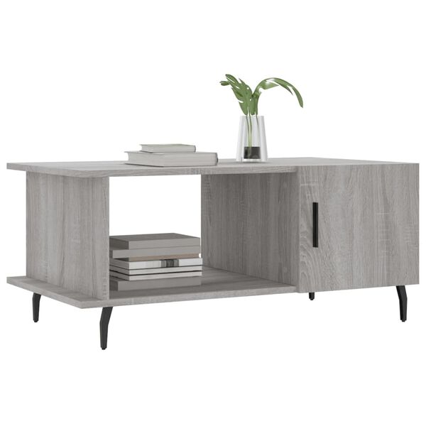 vidaXL Table basse sonoma gris 90x50x40 cm bois d'ing&eacute;nierie