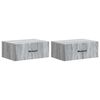 vidaXL Cabinet de chevet mural 2 pcs Sonoma gris 49 x 34,5 x 20 cm
