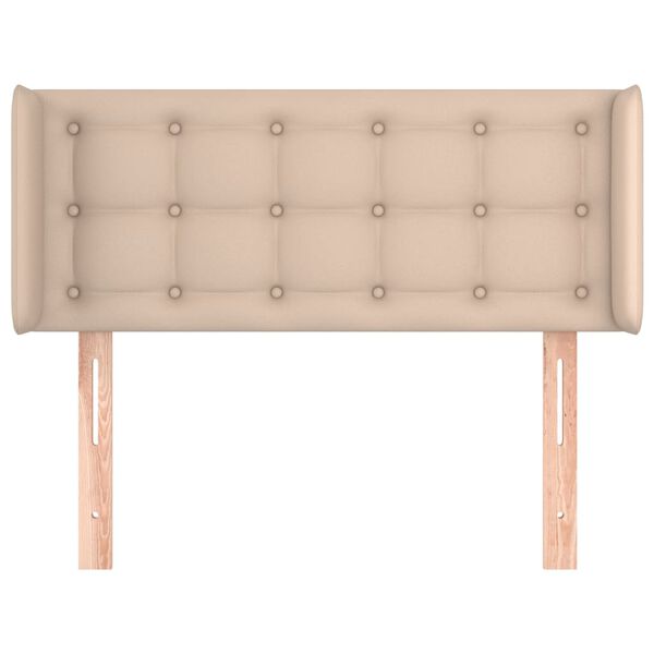 vidaXL T&ecirc;te de lit avec oreilles Cappuccino 103x16x78/88 cm Similicuir