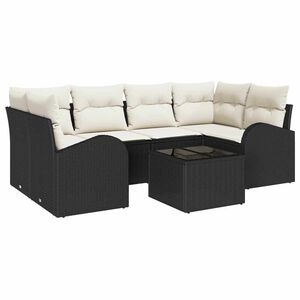 vidaXL Ensemble de canap&eacute; de jardin Noir 55 x 55 x 37 cm polyrotin