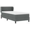 vidaXL Lit &agrave; ressorts avec matelas Gris fonc&eacute; 80 x 200 cm tissu