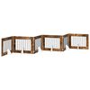 vidaXL Porte de chien pliable avec supports 6 pc Ch&ecirc;ne fum&eacute; 482 cm