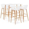 vidaXL Ensemble de bar 5 pcs Blanc