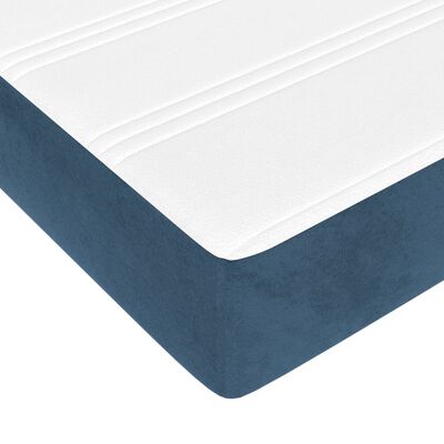 vidaXL Matelas de lit à ressorts ensachés Bleu foncé 160x200x20 cm