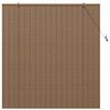 vidaXL Store enrouleur avec des rideaux Marron 140 x 160 cm Bambou