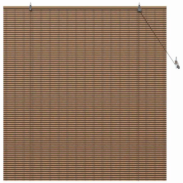 vidaXL Store enrouleur avec des rideaux Marron 140 x 160 cm Bambou