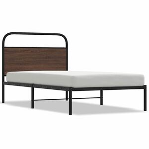 vidaXL Cadre de lit sans matelas 90x190cm ch&ecirc;ne marron bois ing&eacute;nierie