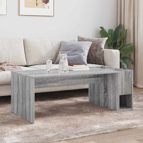 vidaXL Table basse Gris Sonoma 101,5 x 50 x 37 cm Bois d'ing&eacute;nierie