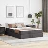 vidaXL Lit avec rangement et matelas avec matelas 2 pcs Gris Cuir
