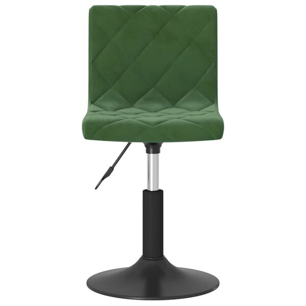 vidaXL Chaises pivotantes &agrave; manger lot de 2 vert fonc&eacute; velours