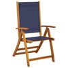 vidaXL Chaises pliables de jardin lot de 8 bois d'acacia et textil&egrave;ne