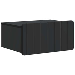 vidaXL Cabinet de chevet mural avec tiroir Noir 49 x 34,5 x 24 cm