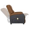 vidaXL Fauteuil de massage électrique taupe similicuir et tissu