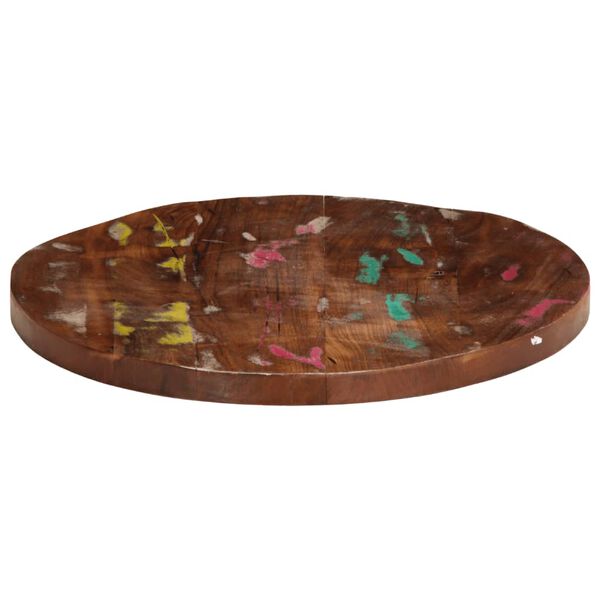 vidaXL Dessus de table &Oslash; 50x3,8 cm rond bois massif de r&eacute;cup&eacute;ration