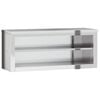 vidaXL Armoire murale de cuisine avec &eacute;tag&egrave;re acier inoxydable