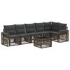vidaXL Ensemble de canap&eacute; de jardin 7 pc Gris et Gris fonc&eacute; polyrotin