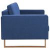 vidaXL Ensemble de canap&eacute; 2 pcs Tissu Bleu