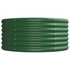 vidaXL Lit sur&eacute;lev&eacute; de jardin Acier galvanis&eacute; 224x80x36 cm Vert