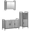 vidaXL Ensemble d'armoire de salle de bain 3 pc Sonoma gris