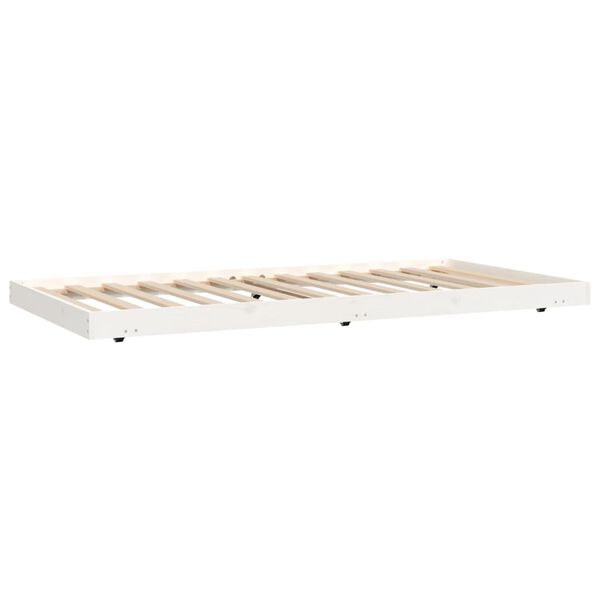 vidaXL Cadre de lit sans matelas blanc 100x200 cm bois de pin massif