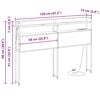 vidaXL T&ecirc;te de lit de rangement Ch&ecirc;ne fum&eacute; 120 cm Bois d'ing&eacute;nierie