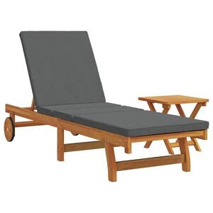 vidaXL Transat 2 pc Bois d'Acacia Massif Marron