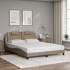 vidaXL Cadre de lit Viana sans matelas cappuccino 160x200 cm similicuir