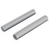 vidaXL Tige filet&eacute;e 2 pi&egrave;ces Argent&eacute; 8 x 55 mm Acier