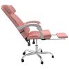 vidaXL Fauteuil de massage inclinable de bureau Rose Similicuir