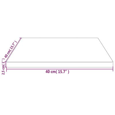 vidaXL Dessus de table 40x40x2,5 cm bois de pin massif