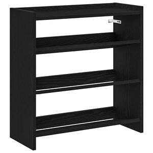 vidaXL &Eacute;tag&egrave;re &agrave; chaussures noir 60x25x62 cm bois d'ing&eacute;nierie