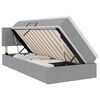 vidaXL Lit avec rangement et matelas Gris clair 90 x 190 cm Velours