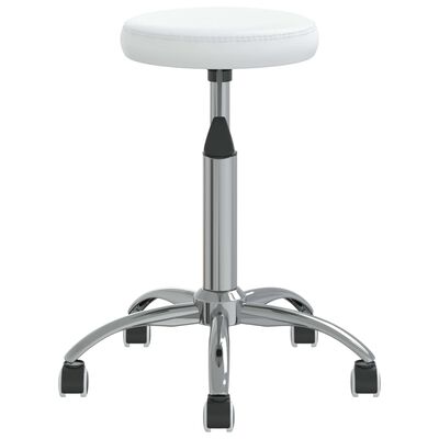 vidaXL Chaise de bureau pivotante Blanc Similicuir