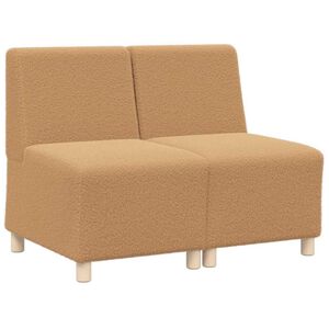 vidaXL Unit&eacute; de Sofa Modulaire Sans Accoudoirs 2 pcs Beige
