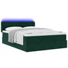 vidaXL Cadre de lit ottoman avec matelas vert fonc&eacute; 140x200 cm velours