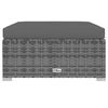 vidaXL Salon de jardin 4 pcs avec coussins Gris R&eacute;sine tress&eacute;e