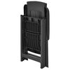 vidaXL Chaises inclinables de jardin lot de 2 Plastique Anthracite