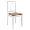 vidaXL Mobilier de salle &agrave; manger 3 pcs MDF Blanc